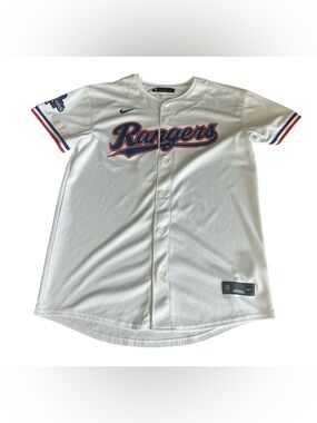Nike Majestic Youth Texas Rangers Josh Jung 2023 World Series Jersey Sz XL